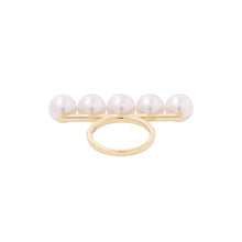 Load image into Gallery viewer, TASAKI Balance Signature Ring Size Approximately size 8.5R-4398-18KYG 18K Yellow Gold