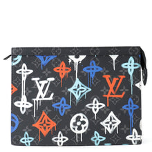 Load image into Gallery viewer, LOUIS VUITTON Pochette Voyage Noir/MulticolorM81803 Monogram Eclipse Graffiti Size MM