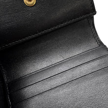Load image into Gallery viewer, CELINE Trifold Compact Wallet Black10B573BEL Leather