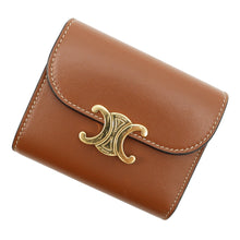 Load image into Gallery viewer, CELINE Triomphe Small Flap Wallet Brown10D783DPV Leather