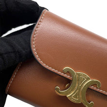 Load image into Gallery viewer, CELINE Triomphe Small Flap Wallet Brown10D783DPV Leather