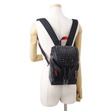 Load image into Gallery viewer, Christian Louboutin Explorer Funk Studded Backpack Black/Red3215038 Calf Leather Size Small