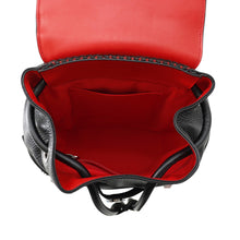 Load image into Gallery viewer, Christian Louboutin Explorer Funk Studded Backpack Black/Red3215038 Calf Leather Size Small