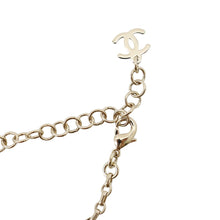 将图像加载到图库查看器中,CHANEL CC Logo Necklace SilverABC147 Metal Rhinestone