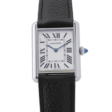 Load image into Gallery viewer, CARTIER Tank must LM H33.7mm×W25.5mm Stainless Steel Leather Silver DialWSTA0041