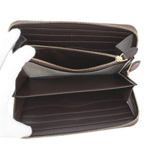 Load image into Gallery viewer, Berluti Itauba Toile Marbouf Long Zip Wallet Dark Brown Venice Calf Leather