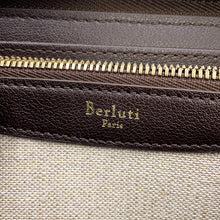 Load image into Gallery viewer, Berluti Itauba Toile Marbouf Long Zip Wallet Dark Brown Venice Calf Leather
