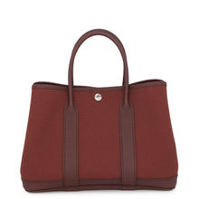 Load image into Gallery viewer, HERMES Garden Party Rouge H Toile Military Negonda Leather Size TPM