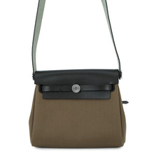 Load image into Gallery viewer, HERMES Herbag zip Vert Olive/Khaki Vache Hunter Leather Toile Military Size Mini