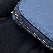 Load image into Gallery viewer, HERMES Azap Compact Silkin Coin purse Blue de Prusse Epsom