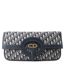Load image into Gallery viewer, Dior Oblique Jacquard Fold-Over Clutch Beige/NavyM8604CTZQ_M928 Canvas Leather