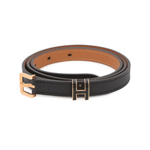 将图像加载到图库查看器中,HERMES Pop H Belt Size 85 Black/Gold Epsom