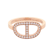 将图像加载到图库查看器中,HERMES Chaine d'Ancre Contour Ring Size 55/#15H122605B 18K Pink Gold