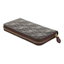 Load image into Gallery viewer, Berluti Itauba Toile Marbouf Long Zip Wallet Dark Brown Toile Malbeuf Canvas/Leather