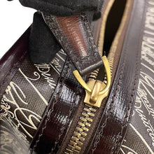 Load image into Gallery viewer, Berluti Journalie Toile Marbouf Messenger Bag Dark Brown Leather