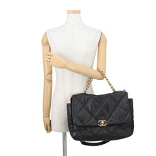 Load image into Gallery viewer, CHANEL CHANEL 19 ChainShoulder Bag BlackAS1162 Shiny Lambskin Size Maxi