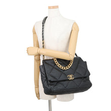 Load image into Gallery viewer, CHANEL CHANEL 19 ChainShoulder Bag BlackAS1162 Shiny Lambskin Size Maxi