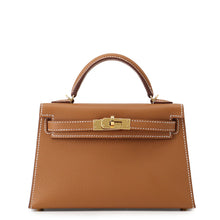 将图像加载到图库查看器中,HERMES Mini Kelly 2 Outside Gold Epsom