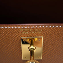 将图像加载到图库查看器中,HERMES Mini Kelly 2 Outside Gold Epsom