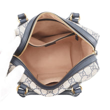 Load image into Gallery viewer, GUCCI GG Supreme 2Way Travel Bag Navy/Beige409529 GG Supreme Leather