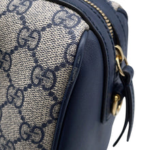 Load image into Gallery viewer, GUCCI GG Supreme 2Way Travel Bag Navy/Beige409529 GG Supreme Leather