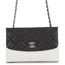 Load image into Gallery viewer, CHANEL Matelasse Chain Wallet Double Face Black/White Lambskin