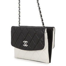 Load image into Gallery viewer, CHANEL Matelasse Chain Wallet Double Face Black/White Lambskin