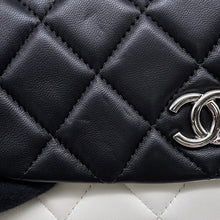 Load image into Gallery viewer, CHANEL Matelasse Chain Wallet Double Face Black/White Lambskin