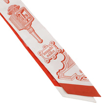 Load image into Gallery viewer, HERMES Twilly Merveilleuse Lantern Gris Perle / Red / White 100% Silk