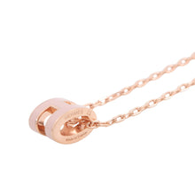 Load image into Gallery viewer, HERMES Pop Ash Necklace Size Mini Rose Dragee Lacquer Gold Plated