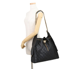 Load image into Gallery viewer, CHANEL CHANEL25 ChainShoulder Bag BlackAS5553 Caviar Leather Size Large