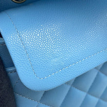 Load image into Gallery viewer, CHANEL Matelasse W Flap ChainShoulder Bag Sky BlueA01113 Caviar Leather Size 23