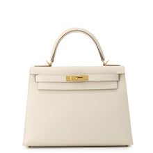 Load image into Gallery viewer, HERMES Kelly Sellier Craie Epsom Size 28