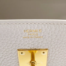将图像加载到图库查看器中,HERMES Birkin White Taurillon Clemence Size 30