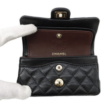 Load image into Gallery viewer, CHANEL Matelasse Classic Mini Bag Bag Charm BlackAP4760 Lambskin Faux Pearl Rhinestone