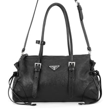 Load image into Gallery viewer, PRADA Bonnie Tote Bag Black1BG628 Leather Size Medium