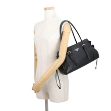 Load image into Gallery viewer, PRADA Bonnie Tote Bag Black1BG628 Leather Size Medium