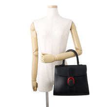 Load image into Gallery viewer, Delvaux Brillon 2WAY Bag Black/Red Leather Size MM