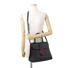 Load image into Gallery viewer, Delvaux Brillon 2WAY Bag Black/Red Leather Size MM