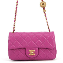 Load image into Gallery viewer, CHANEL Mini Matelasse ChainShoulder Bag PurpleAS1787 Lambskin Size 20