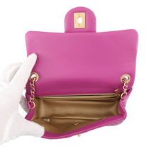 Load image into Gallery viewer, CHANEL Mini Matelasse ChainShoulder Bag PurpleAS1787 Lambskin Size 20