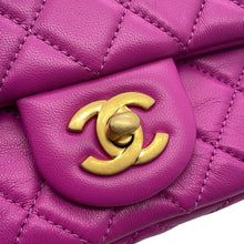 Load image into Gallery viewer, CHANEL Mini Matelasse ChainShoulder Bag PurpleAS1787 Lambskin Size 20