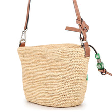 Load image into Gallery viewer, LOEWE Basket bag Turtle Raffia Pochette Beige/Multicolor Raffia