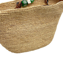 Load image into Gallery viewer, LOEWE Basket bag Turtle Raffia Pochette Beige/Multicolor Raffia