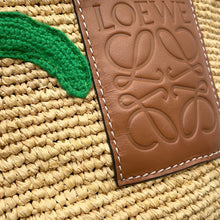 Load image into Gallery viewer, LOEWE Basket bag Turtle Raffia Pochette Beige/Multicolor Raffia