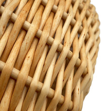 Load image into Gallery viewer, HERMES Chromatic Storage Basket Blue Thalassa Swift Leather willow wood