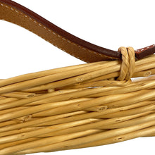 Load image into Gallery viewer, HERMES Rectangular Tray Ozre Color Terre Batchu Swift Leather Willow Wood Glass Size PM