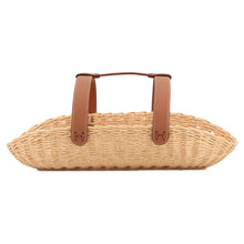 Load image into Gallery viewer, HERMES picnic basket Natural/Brown Willow Leather
