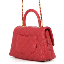 Load image into Gallery viewer, CHANEL Coco Handle 2WAYHandbag RedA92990 Caviar Leather Size XS