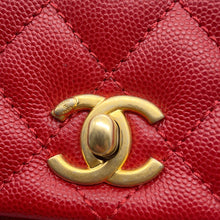 Load image into Gallery viewer, CHANEL Coco Handle 2WAYHandbag RedA92990 Caviar Leather Size XS